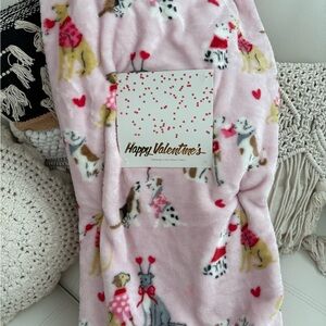 Pink Valentine's Dog Blanket